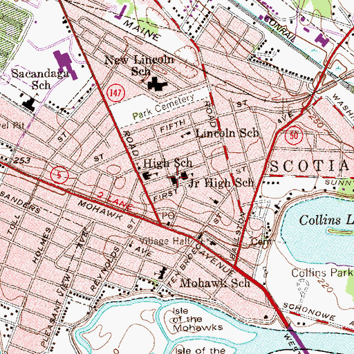 Topographic Map of Saint Joseph's Roman Catholic Church, NY