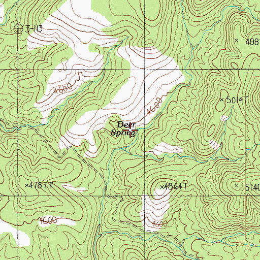 Topographic Map of Deer Spring, AZ