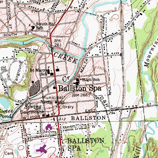 Topographic Map of Malta Avenue Elementary School, NY