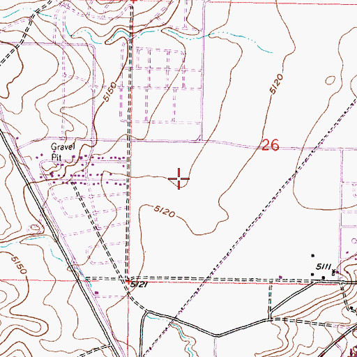 Topographic Map of Montao West Park, NM