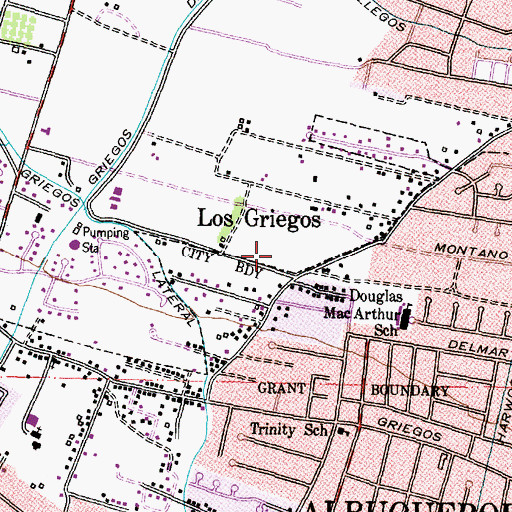 Topographic Map of Columbus Park, NM