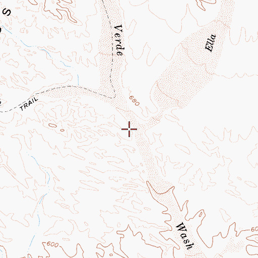 Topographic Map of Ella Wash, CA