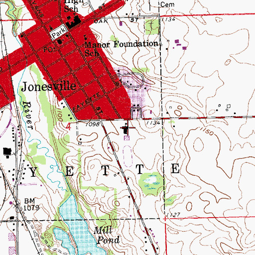 Topographic Map of Williams Elementary School, MI