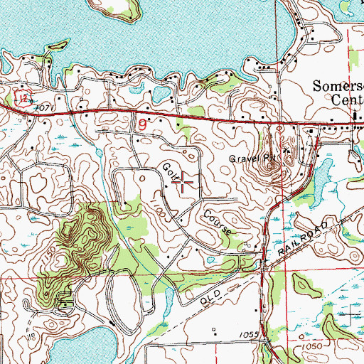 Topographic Map of Lake Leann Golf Course, MI