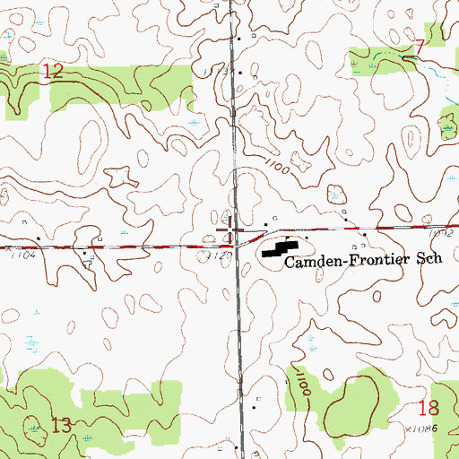 Topographic Map of New Hope Church, MI