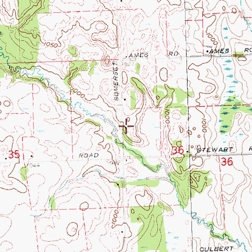 Topographic Map of Taylor Cemetery, MI