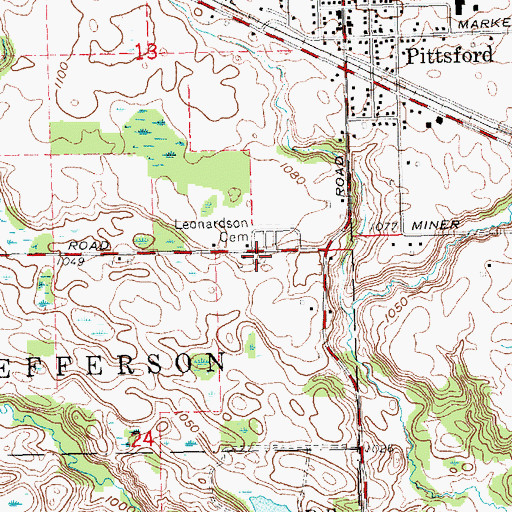Topographic Map of Greenwood Cemetery, MI