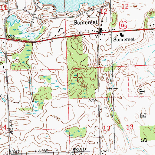Topographic Map of Gambleville Cemetery, MI