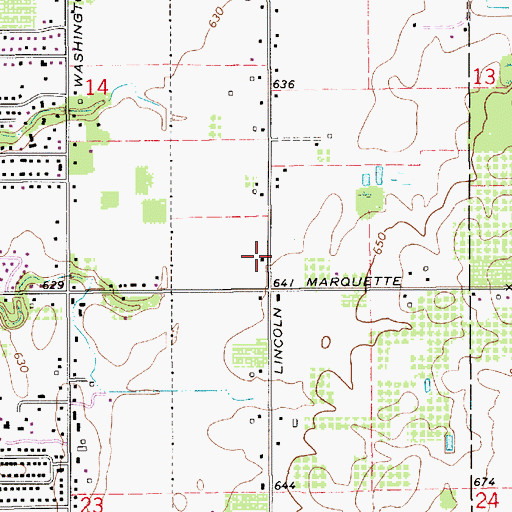 Topographic Map of Jerome Cemetery, MI