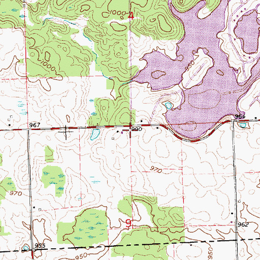 Topographic Map of Robinson Family Cemetery, MI