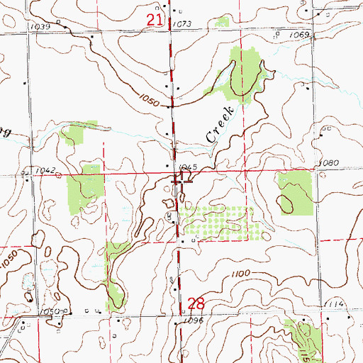 Topographic Map of South Allen Cemetery, MI