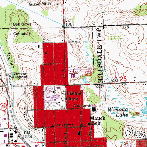Topographic Map of McIntyre Residence, MI