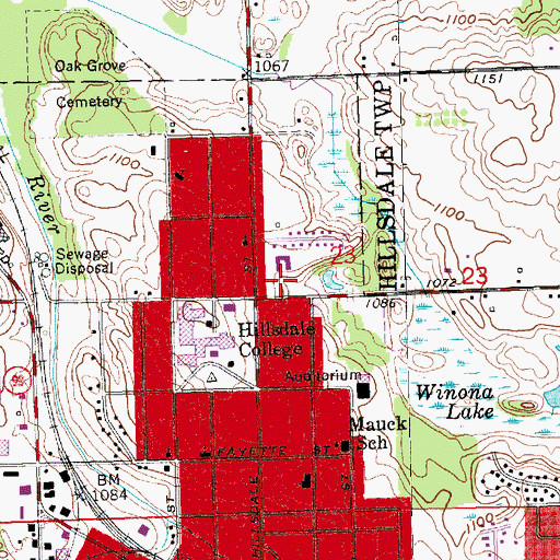 Topographic Map of Barber House, MI