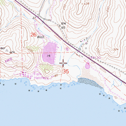 Topographic Map of Ellysly Creek, CA