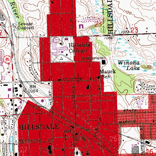 Topographic Map of Alpha Tau Omega House, MI