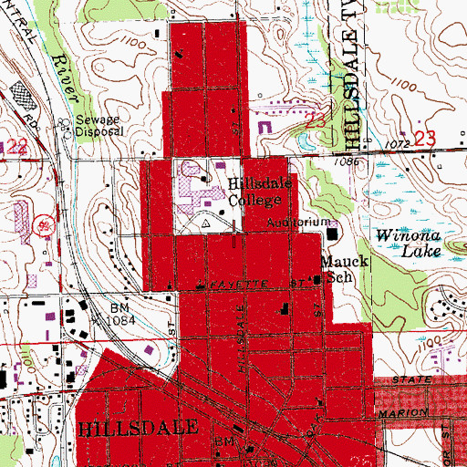 Topographic Map of Koon Residence, MI