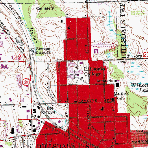Topographic Map of Strosacker Building, MI
