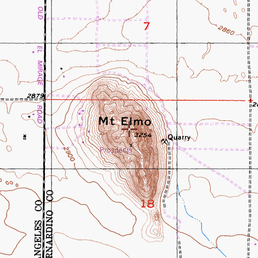 Topographic Map of Mount Elmo, CA