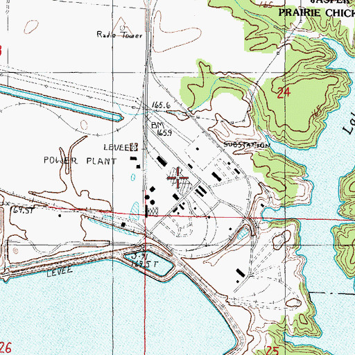 Topographic Map of Newton Power Plant, IL