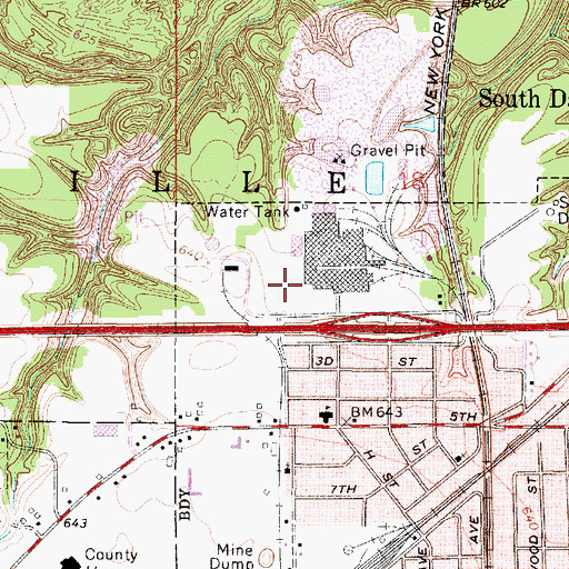 Topographic Map of Tilton Energy Center, IL