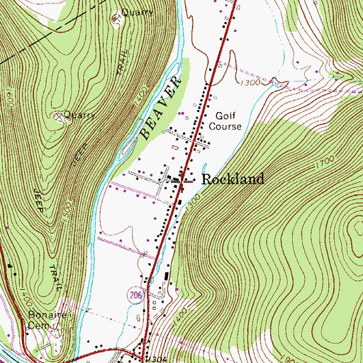 Topographic Map of Bendo Bridge, NY