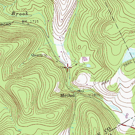 Topographic Map of Lower Shavertown Bridge, NY