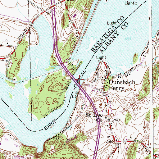 Topographic Map of Thaddeus Kosciusko Bridge, NY