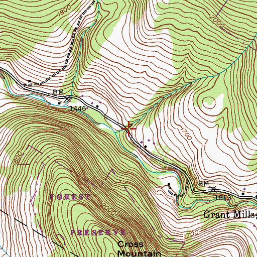 Topographic Map of Tuscarora Club Bridge, NY
