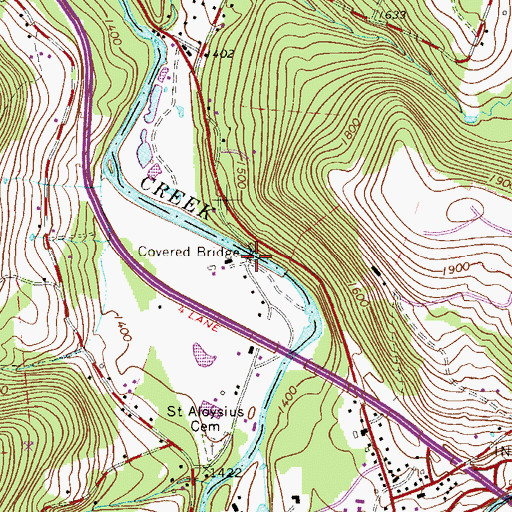Topographic Map of Van Tran Flat Bridge, NY