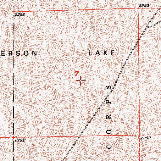 Topographic Map of Emerson Lake, CA