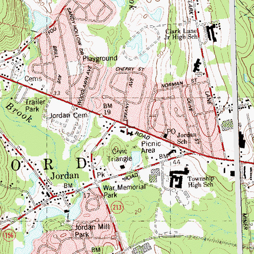 Topographic Map of Waterford Fire Marshal's Office, CT