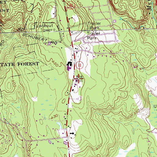 Topographic Map of Killingworth Volunteer Fire Company Station 1 Headquarters, CT