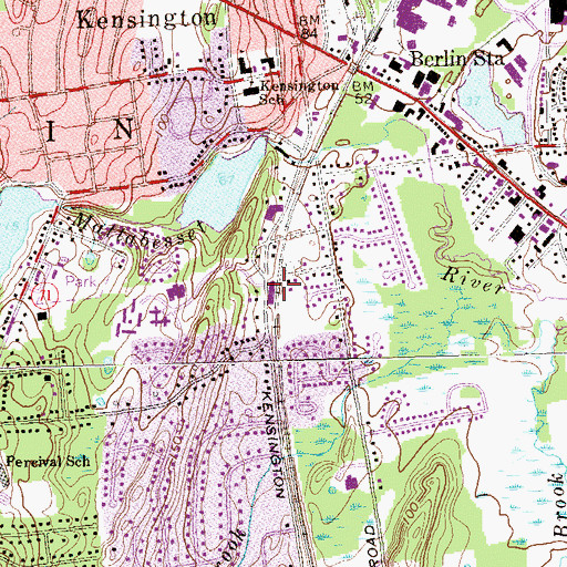 Topographic Map of Berlin Town Emergency Management Office, CT