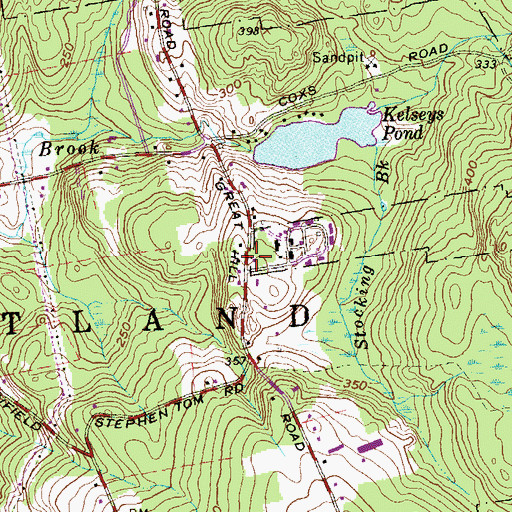 Topographic Map of Portland Fire Department Company 3, CT