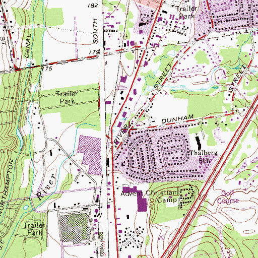 Topographic Map of Southington Fire Department Engine Company 5, CT
