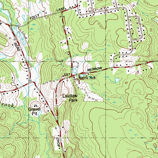Topographic Map of North Coventry Fire Department Station 211, CT
