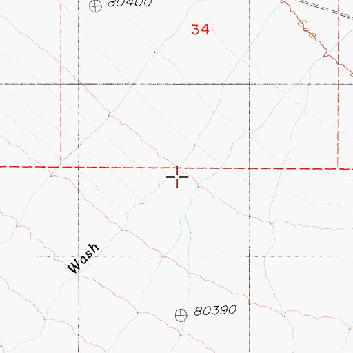Topographic Map of Emigrant Wash, CA