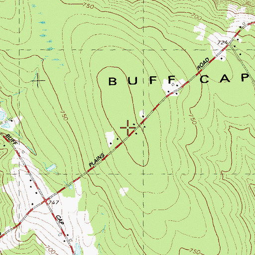 Topographic Map of Tolland Fire Department Station 440, CT
