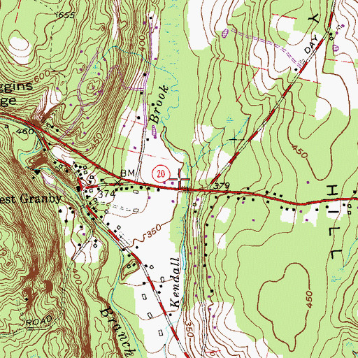 Topographic Map of Lost Acres Fire Department West Granby Station, CT