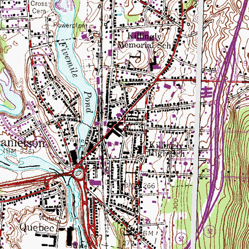 Topographic Map of Killingly Fire Marshal's Office, CT