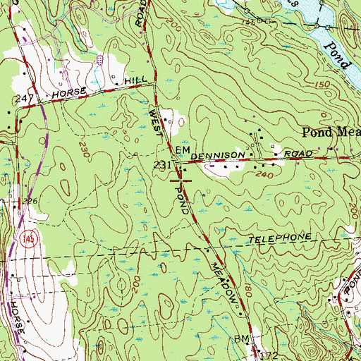 Topographic Map of Westbrook Fire Department Station 2, CT