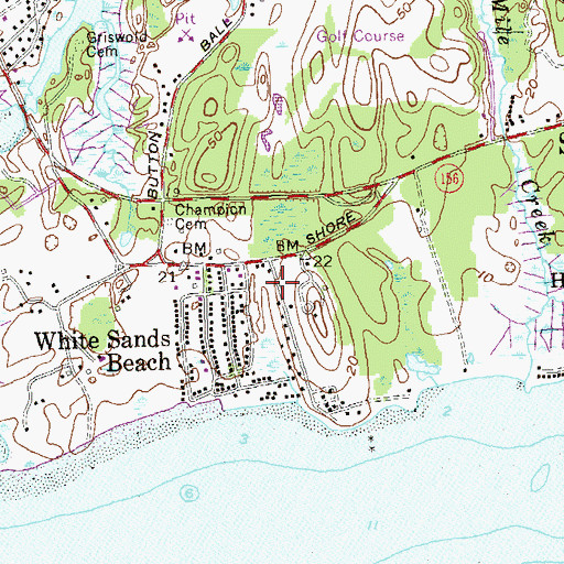 Topographic Map of Old Lyme Fire Department North Station, CT