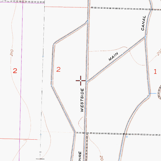 Topographic Map of Empire Westside Main Canal, CA