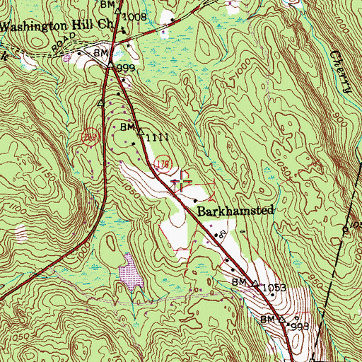 Topographic Map of Barkhamsted East Fire Company, CT