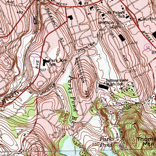 Topographic Map of Citizens Volunteer Hose Company 6, CT