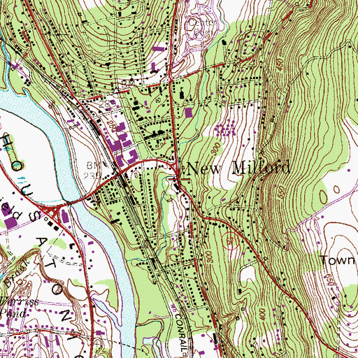Topographic Map of Water Witch Hose Company 2 Grove Station, CT