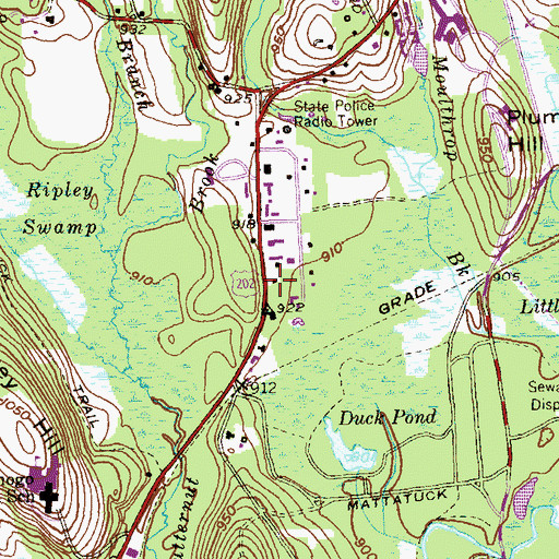 Topographic Map of Litchfield County Dispatch, CT