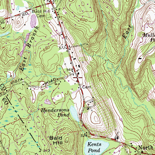 Topographic Map of Wilton Fire Department Station 2, CT