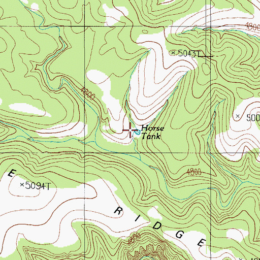 Topographic Map of Horse Tank, AZ