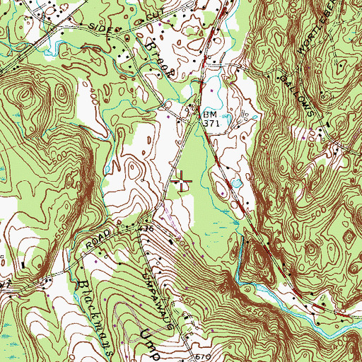 Topographic Map of West Redding Fire District 2, CT